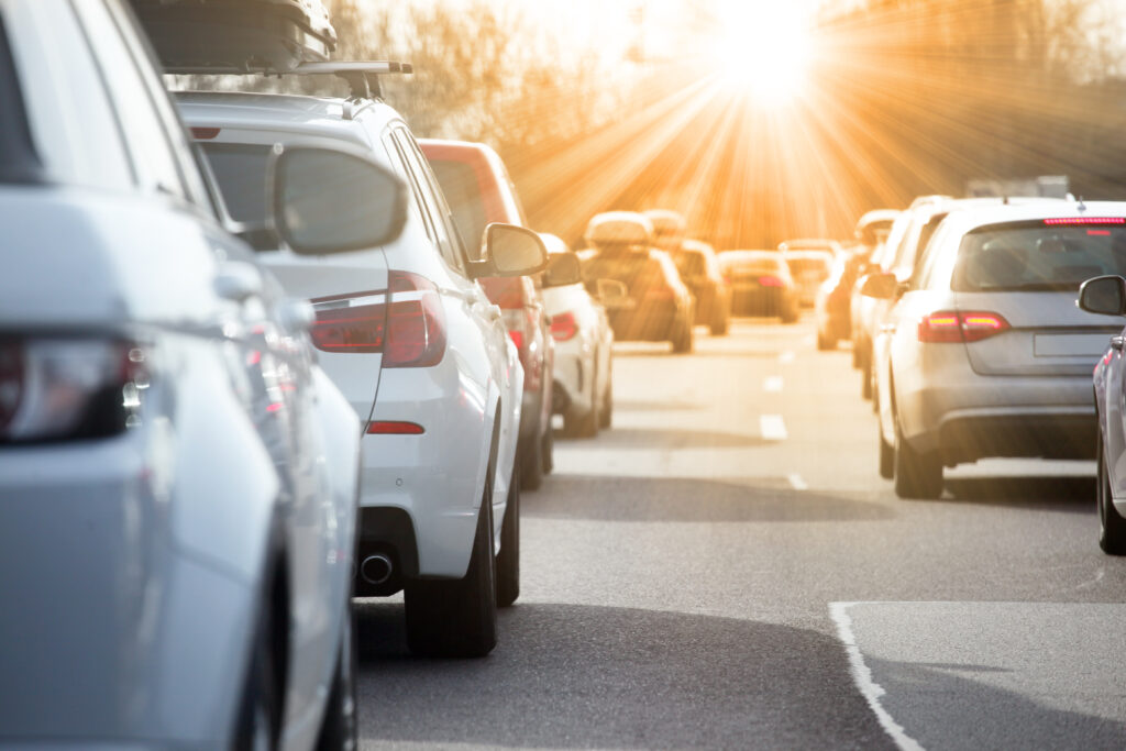 Stau auf der Autobahn