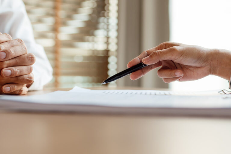 Business people signing contract making deal with life insurance agent Concept for consultant health insurance life insurance savings plan